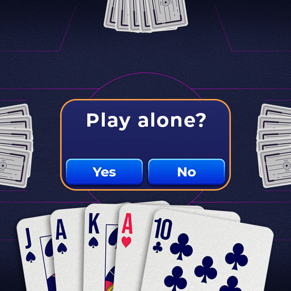 euchre going alone and playing without a partner